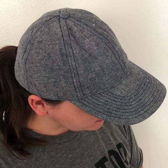 chambray baseball cap